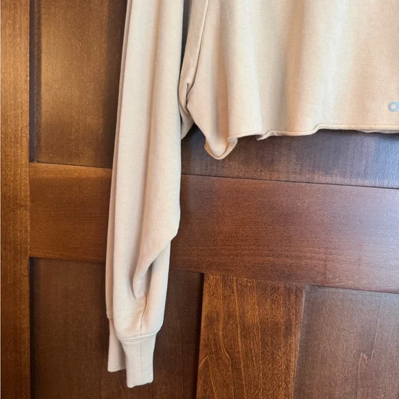 Alo yoga double take women's pullover size medium tan gently worn - Picture 6 of 10